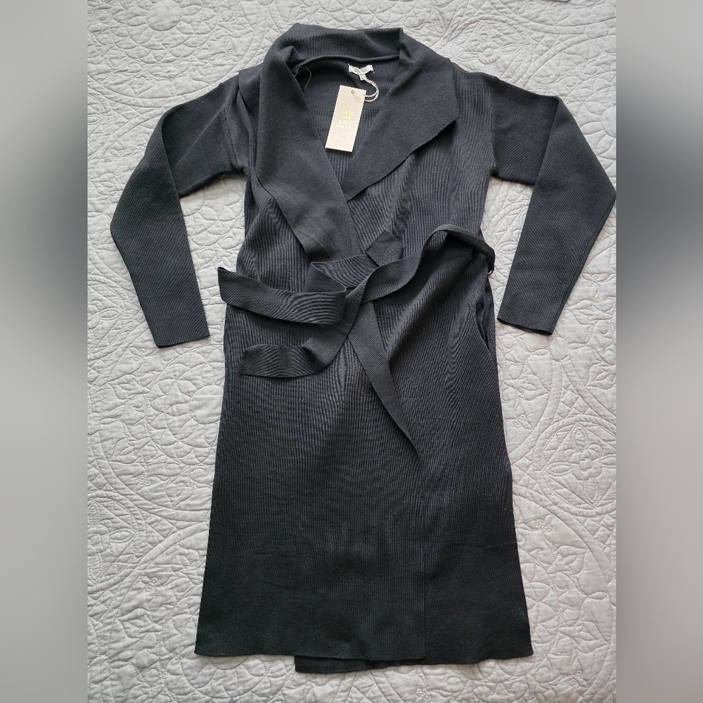 Love Tree - Black Wrap Jacket With Belt - BNWT - Size Small